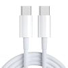 Cablu USB-C alb, ambele capete