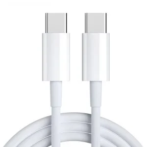Cablu USB-C alb, ambele capete