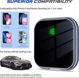 Compatibil cu iPhone 5 și versiuni mai noi.