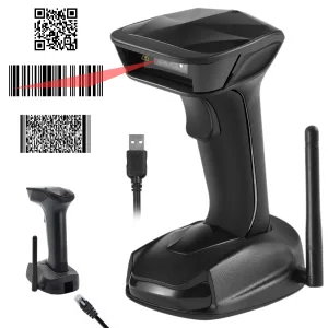 Scaner coduri de bare si QR wireless cu laser roșu
