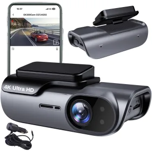 Camera auto DVR 4K conectată la telefon