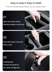 Instrucțiuni montare ușoară suport compartiment central auto.