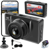 Camera de bord auto smart WiFi 4K +1080P MOGODA®️, Filmare 170° fata si 145° spate, Rezolutie 3840x2160 4K UHD fata si 1920x1080 spate, Ecran IPS HD 3 inch, Night Vision, G-sensor, WDR, Aplicatie Viidure, Negru deschis