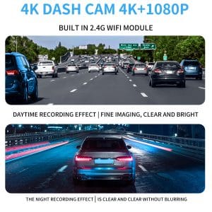 Cameră bord 4K cu efect înregistrare zi și noapte.