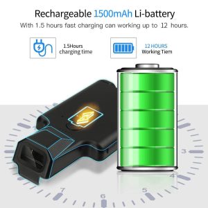 Cititor coduri de bare 1500mAh, încărcare rapidă 1.5 ore.